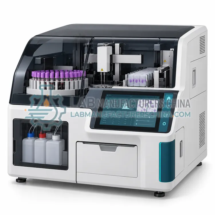 Automated Hematology Analyzer with Slide Maker and Stainer — product photo