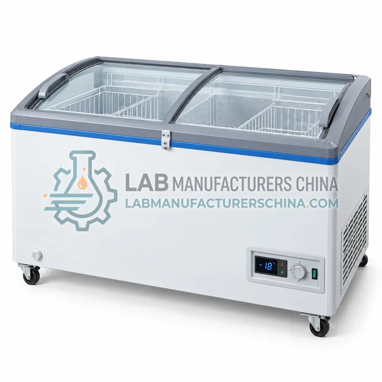 Chest Freezer with Sliding or Glass Lid for Retail-Style Display Storage — product photo