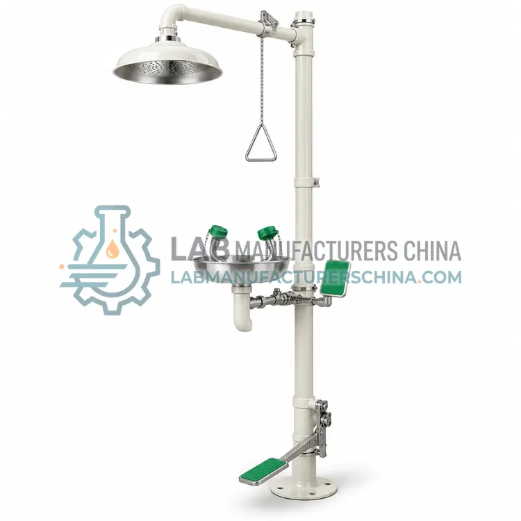 Combination Emergency Shower and Eyewash Station — product photo