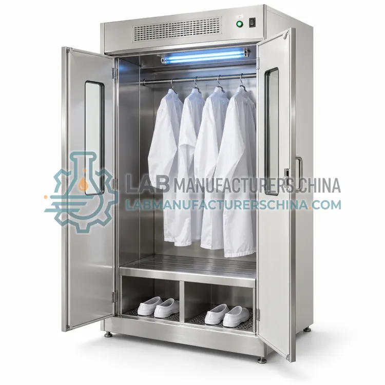 Stainless Steel Cleanroom Garment Cabinet — product photo