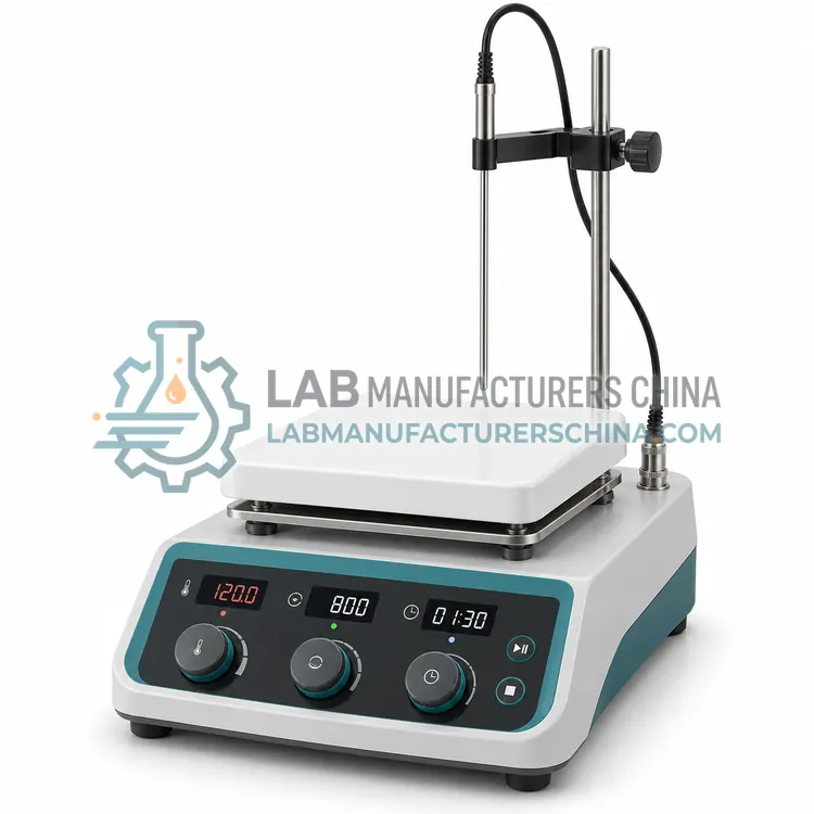 PID Hotplate Stirrer with PT1000 Temperature Probe — product photo