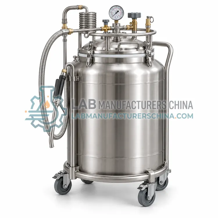 Self-Pressurizing Liquid Nitrogen Dispensing Dewar — product photo