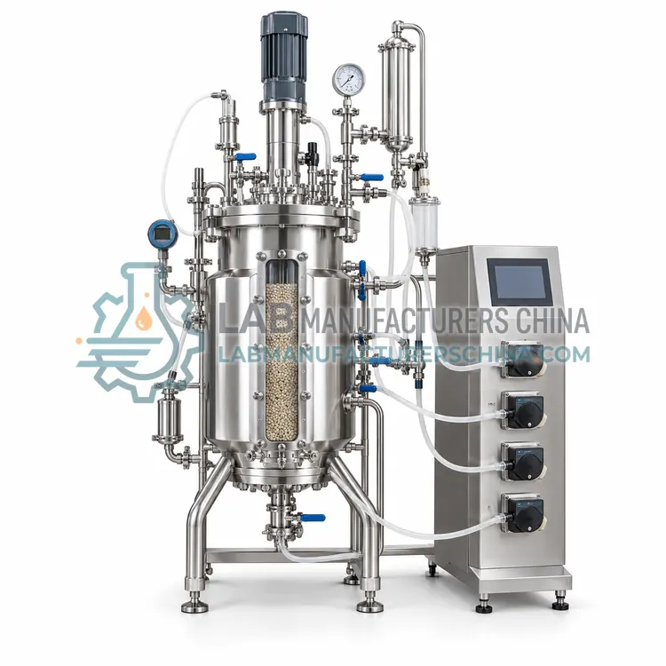 Packed-Bed Stainless Steel Bioreactor — product photo