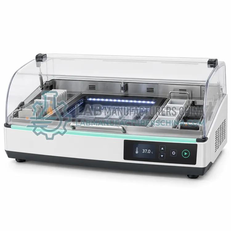 带 LED 照明的展片水浴 — 产品图片