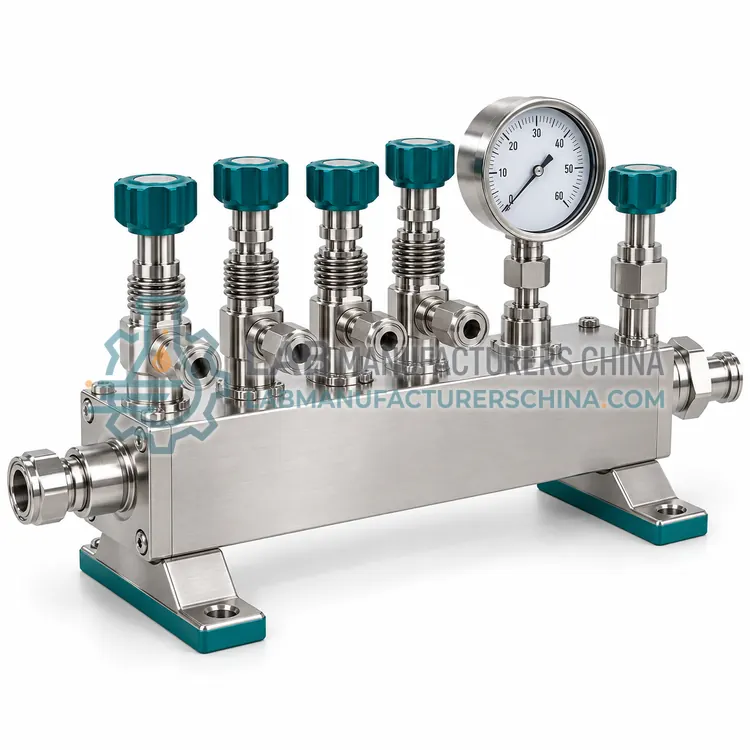 Stainless Steel Vacuum Gas Manifold — product photo