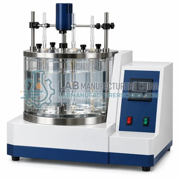 Manual Kinematic Viscosity Bath with Glass Capillary Viscometers — product photo